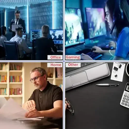 TEDNETGO Extra Large sichqoncha paneli, Oʻyin sichqonchasi paneli, Tikilgan qirralari boʻlgan suv oʻtkazmaydigan Extra Large sichqoncha paneli, Gamer, Ofis va Uy uchun sirpanmaydigan asosli klaviatura paneli, 31,5 x 15,8, Qora chiziqlar - 5