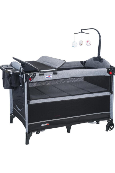 TEDY Anne Yanı Oyun Parkı Beşik 70x110 - Antrasit - TOMMYBABY