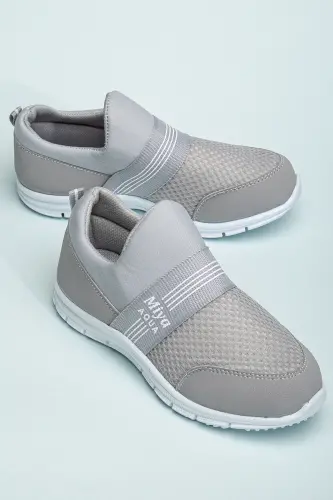 Tedy Guaranteed Unisex Children's Laceless Comfortable Flexible Daily Sneaker Sports Shoe-GRAY 