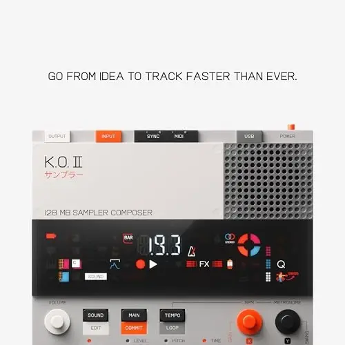 teenage engineering EP–133 K.O. II 128MB sampler, drum machine and sequencer with built-in microphone and effects - 3