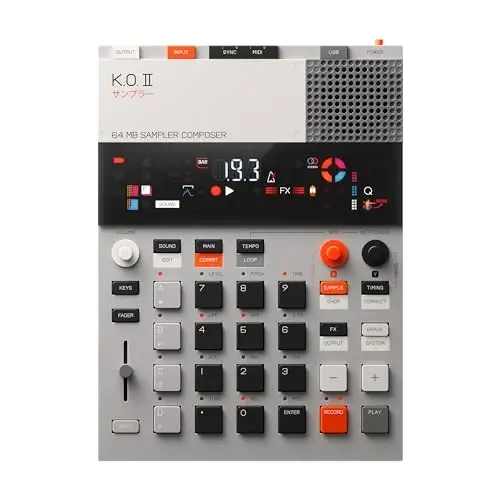 Teenage engineering EP–133 K.O. II 64 mb sampler, drum machine and sequencer with built-in microphone and effects - 2