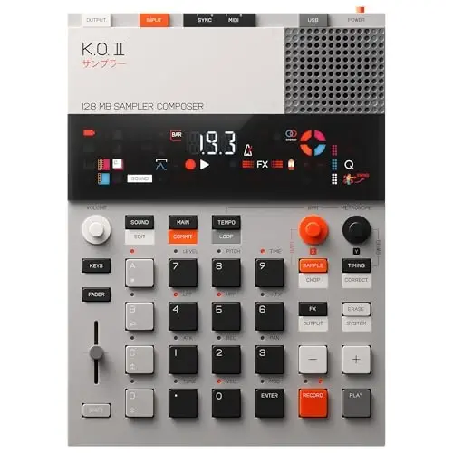 teenage engineering EP–133 K.O. II 128MB sampler, drum machine and sequencer with built-in microphone and effects - 4