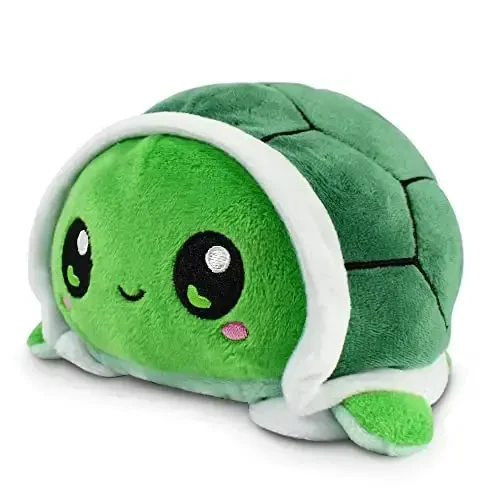 TeeTurtle - Asl Turtle Plushie - Kawaii + Xavotirli Yashil - Sizning kayfiyatingizni ko'rsatadigan yoqimli sensorli fidget o'yinchoqlar - TEETURTLE (1)