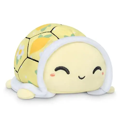 TeeTurtle - Original teskari toshbaqa peluş o'yinchoq - kayfiyatingizni ko'rsatadigan yoqimli sensorli fidget o'yinchoq - Limonlar + Gullar - 1