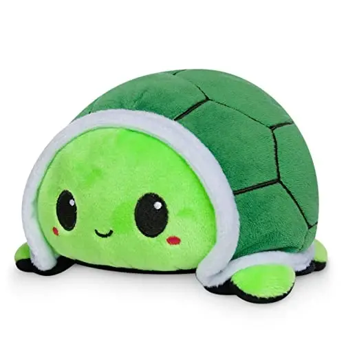 TeeTurtle - The Original Reversible Turtle Plushie - Ninja - Cute Sensory Fidget Stuffed Animals That Show Your Mood 4 Inch - 2
