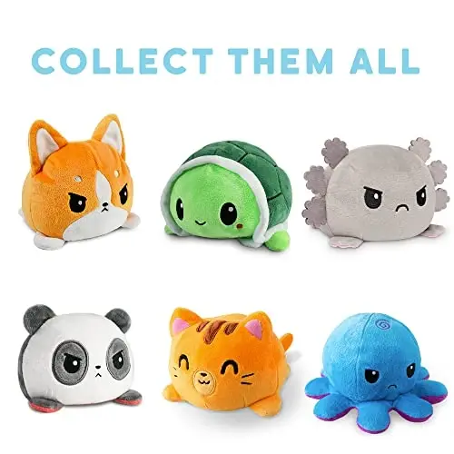 TeeTurtle - The Original Reversible Turtle Plushie - Cute Sensory Fidget Stuffed Animals That Show Your Mood- Lemons + Flowers - 4