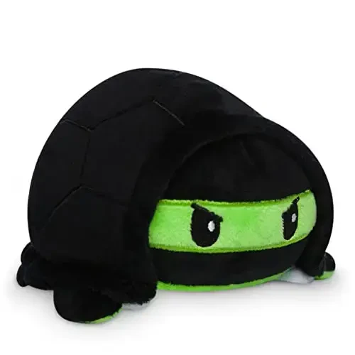TeeTurtle - The Original Reversible Turtle Plushie - Ninja - Cute Sensory Fidget Stuffed Animals That Show Your Mood 4 Inch - TEETURTLE