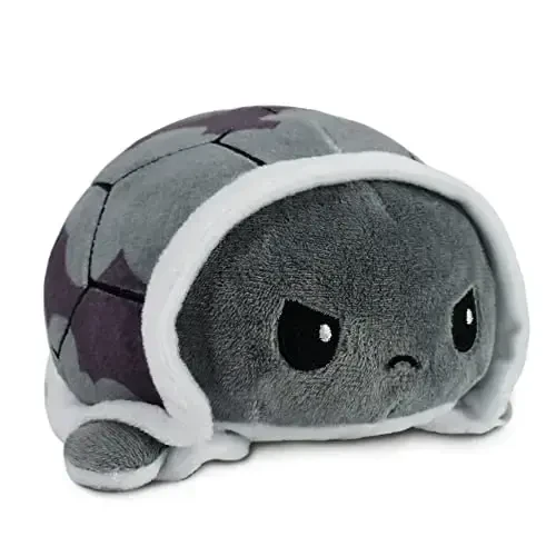 TeeTurtle - The Original Reversible Turtle Plushie - Rainbows - Cute Sensory Fidget Stuffed Animals That Show Your Mood 3.5 inch 