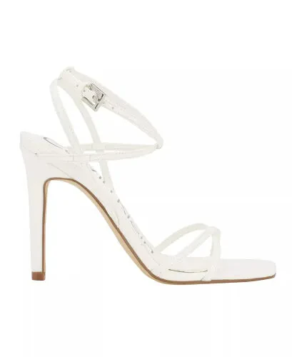 Tegin Strappy High Stiletto Dress Sandals-White - CALVIN KLEIN (1)