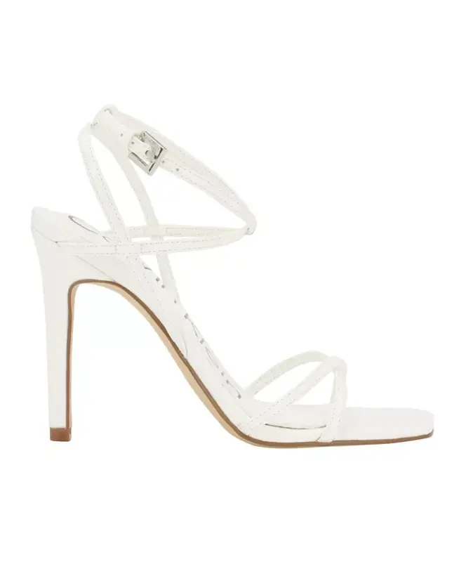 Tegin Strappy High Stiletto Dress Sandals-White - 2