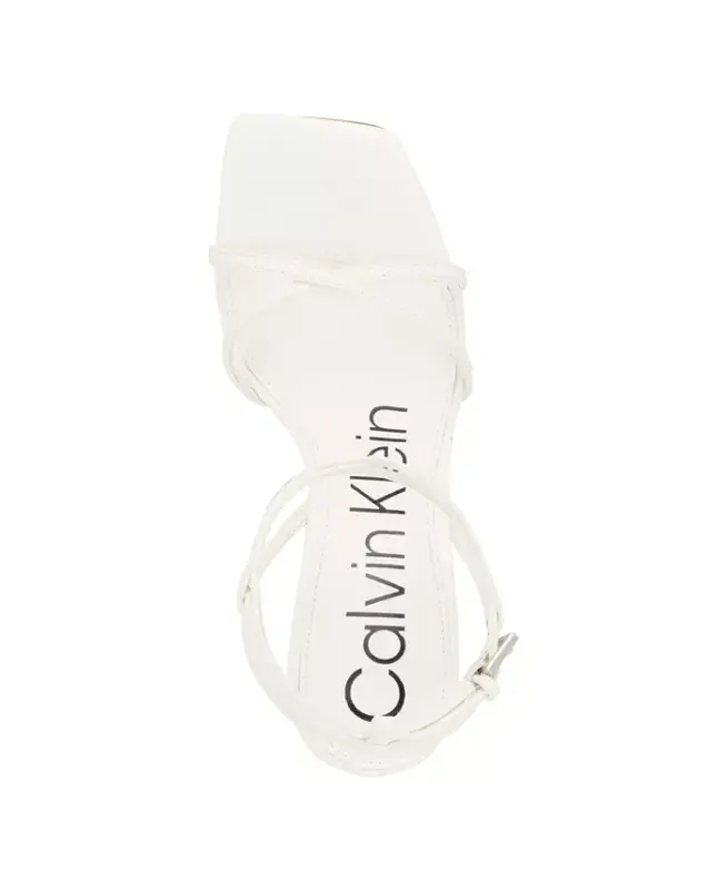 Tegin Strappy High Stiletto Dress Sandals-White - 4