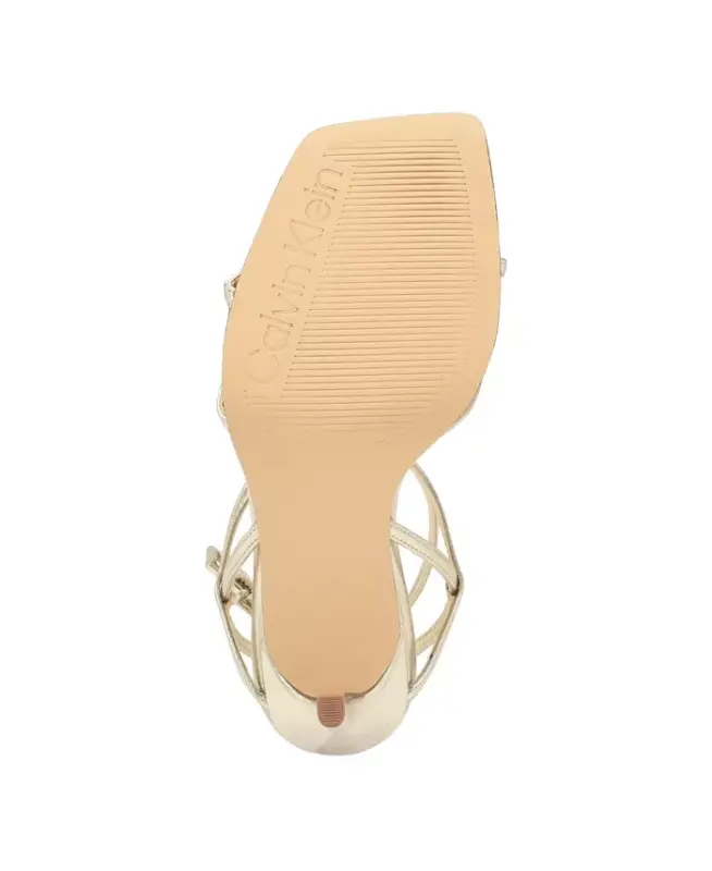 Women's Tegin Strappy High Stiletto Dress Sandals - Gold - 5