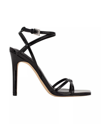 Tegin Strappy High Stiletto Dress Sandals - Black - CALVIN KLEIN (1)