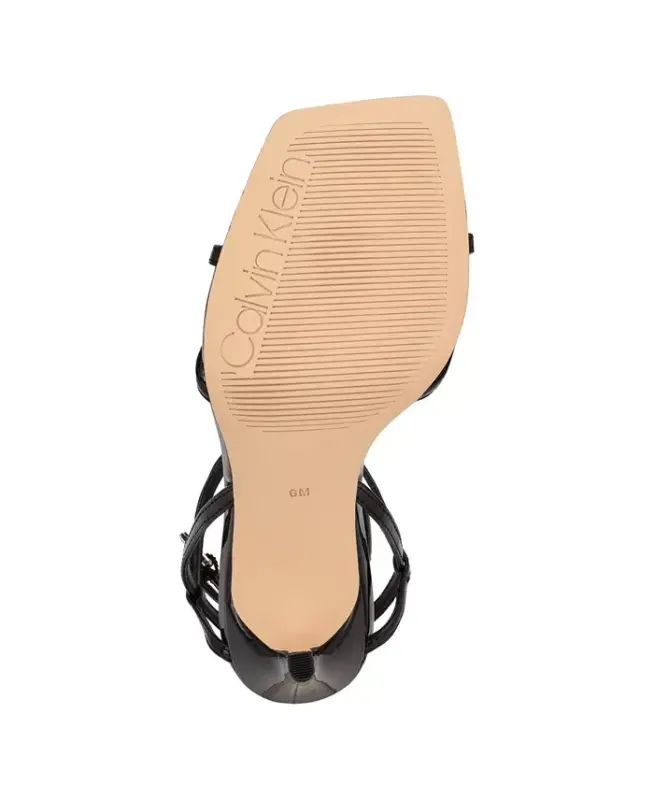 Women's Tegin Strappy High Stiletto Dress Sandals - Black Patent - 5