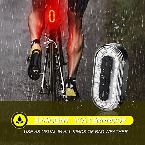 Teguangmei Bike Tail Light, Super Bright Cyclist Safety LED Warning Bike Flashlight, 7 Colors 14 Modes RGB Skateboard Light, Bicycle Rear Light Rechargeable & Waterproof, for Scooter Light Accessories - 5