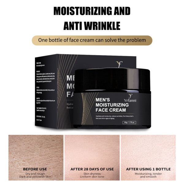 Teissuly Men Oil Control Matte Cream Moisturizing Water Oil Blending Softening Skin Care Men's Face Cream 50g - 4