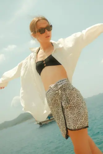 Oversize Basic Gömlek G4612-Z2-Beyaz 