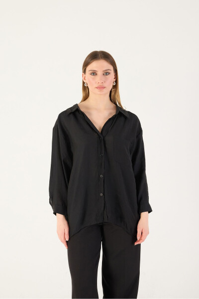 Tek Cepli Oversize Ko'ylak G4612-z2 - 4