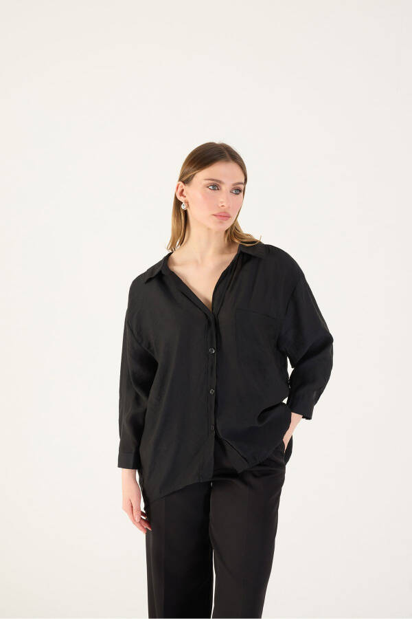 Tek Cepli Oversize Ko'ylak G4612-z2 - 6
