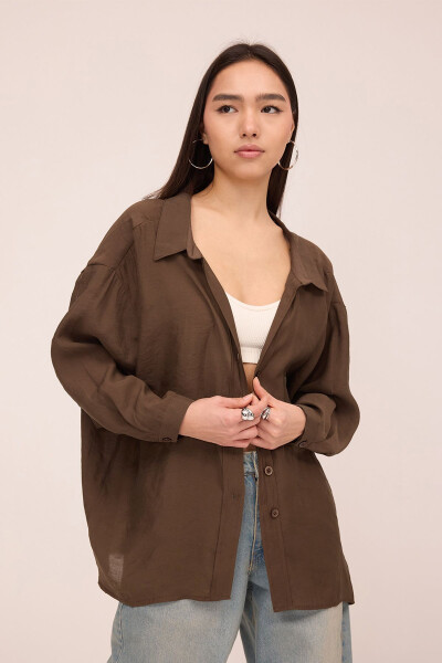 Tek cho'ntakli Oversize ko'ylak G4612-Z2 - ADDAX (1)