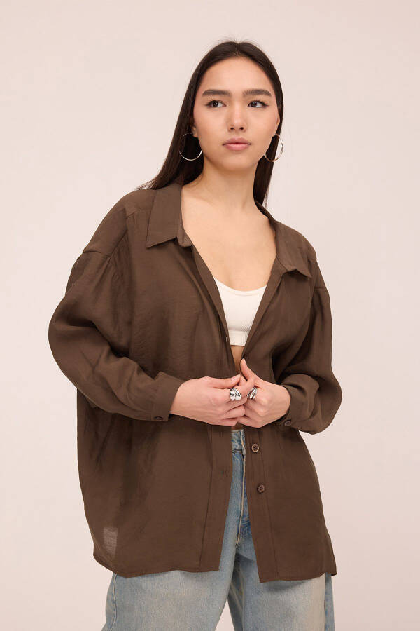 Tek cho'ntakli Oversize ko'ylak G4612-Z2 - 2