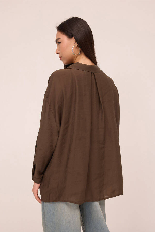 Tek cho'ntakli Oversize ko'ylak G4612-Z2 - 5