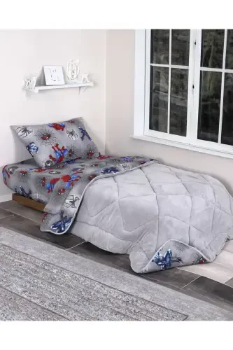 Tek Kişilik Çocuk Uyku Seti-gri - COTTON HOME (1)