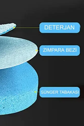 Tek Kullanımlık Tuvalet Fırçası El Değmeden Kullanım, Deterjanlı Klozet Temizleyici 6’lı Sünger Set - 8