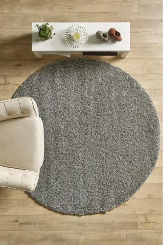 Tek Renk Desensiz Açık Gri Yumuşak Post Peluş Shaggy Halı Salon Oturma Odası Yolluk Mutfak Halısı-Açık gri 