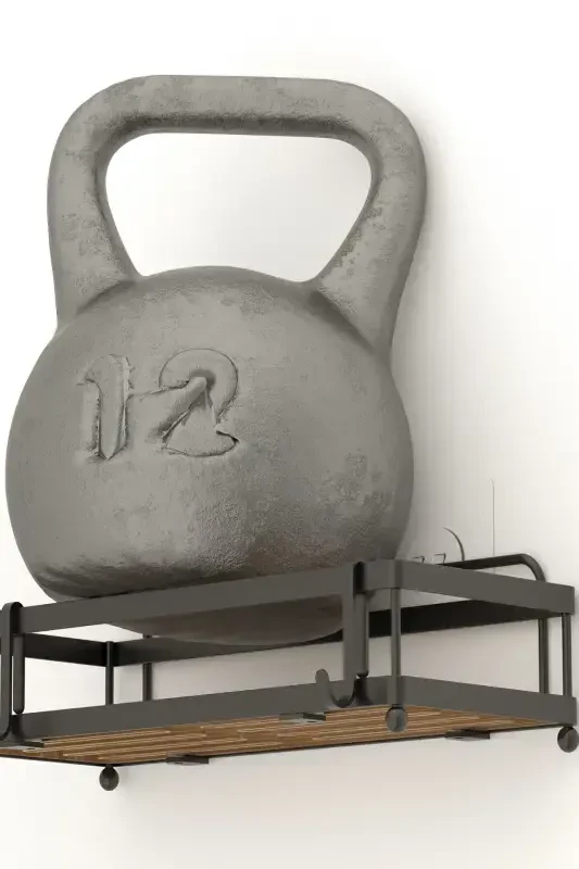 Teknotel Organizer Shampoo Holder with Hooks 2-Compartment Bathroom - 3