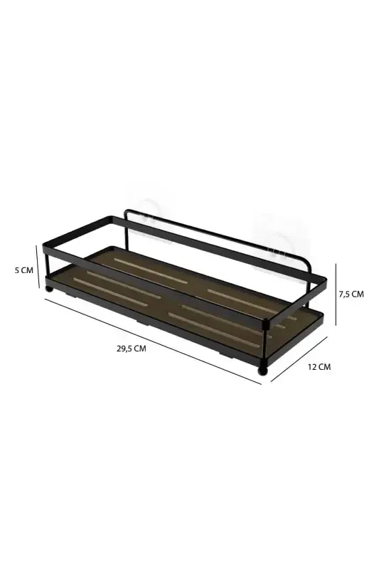 Teknotel Organizer Shampoo Holder with Hooks 2-Compartment Bathroom - 5