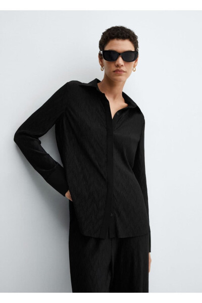 Teksturali tugmali ko'ylak - MANGO WOMAN