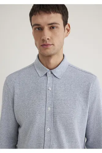 Текстурная Рубашка Slim Fit / Узкий Крой 0211524-70764-M - 5