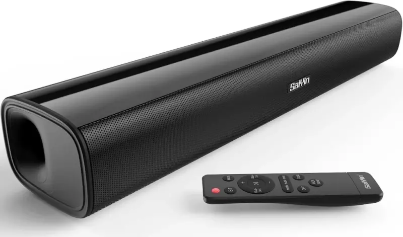 Televizor uchun Saiyin Sound Bars, 40 vattli kichik televizor saundbari, televizor saundbar karnaylari Bluetooth/Optik/AUX ulanishi bilan kompyuter/o'yin/proyektorlar uchun, 17 dyuym - SAIYIN