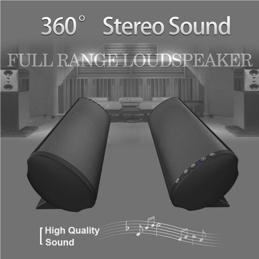 Televizor/kompyuter/proektor uchun ovoz panellari, 3D stereo atrof-ovozli simli va simsiz uy teatri televizor dinamiklar paneli, o'rnatilgan subwoofer, HD qo'ng'iroqlar uchun shovqinni bekor qiluvchi mikrofonli ovoz paneli - 3