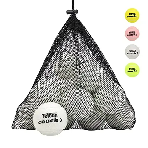 Teloon Pressure Training Tennis Balls-12 or 18 Count-Mesh Carry Bag，4 Colors Available，Pressureless Training Exercise Tennis Balls for Beginners. - TELOON (1)