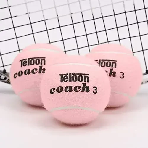 Teloon Pressure Training Tennis Balls-12 or 18 Count-Mesh Carry Bag，4 Colors Available，Pressureless Training Exercise Tennis Balls for Beginners. - 4