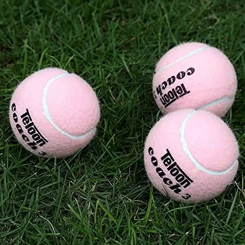 Teloon Pressure Training Tennis Balls-12 or 18 Count-Mesh Carry Bag，4 Colors Available，Pressureless Training Exercise Tennis Balls for Beginners. - 4