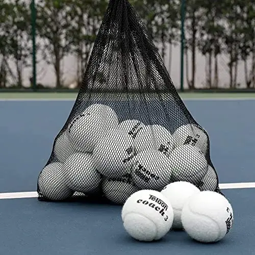 Teloon Pressure Training Tennis Balls-12 or 18 Count-Mesh Carry Bag，4 Colors Available，Pressureless Training Exercise Tennis Balls for Beginners. - 1