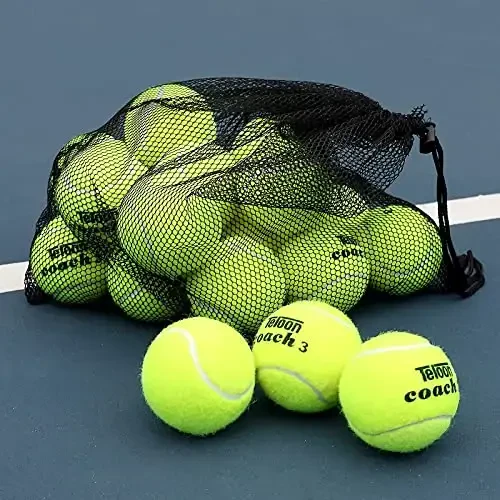 Teloon bosimli mashg'ulot tennis to'plari-12 yoki 18 dona-to'rli sumka, 4 xil rang mavjud, boshlang'ichlar uchun bosimsiz mashg'ulot tennis to'plari. 
