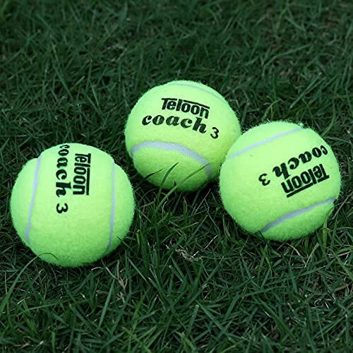 Teloon Pressure Training Tennis Balls - 12 or 18 Count - Mesh Carry Bag, 4 Colors Available, Pressureless Training Exercise Tennis Balls for Beginners - 4
