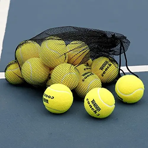 Teloon Pressure Training Tennis Balls-12 or 18 Count-Mesh Carry Bag，4 Colors Available，Pressureless Training Exercise Tennis Balls for Beginners. - TELOON