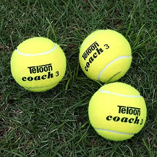 Teloon Pressure Training Tennis Balls-12 or 18 Count-Mesh Carry Bag，4 Colors Available，Pressureless Training Exercise Tennis Balls for Beginners. - 4