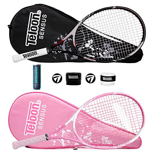 Teloon Tennis Rackets for Adults 2 pcs Recreational - 27 inch Tennis Racquet for Men and Women College Students Beginner Tennis Racket... - 1