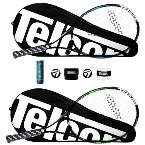 Teloon Tennis Rackets for Adults 2 pcs Recreational - 27 inch Tennis Racquet for Men and Women College Students Beginner Tennis Racket - 1