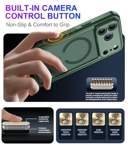 Teman iPhone 17 Pro Max Uyumlu Kılıf, Su Geçirmez Dahili Ekran ve Kamera Koruyucu IP68 Sualtı Tam Vücut Askeri Düşmeye Dayanıklı Yarı Saydam Mat Telefon Kılıfı 6.9