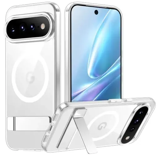 Temdan 11 Pro 2026 Kılıfı için Tasarlanmıştır, [Yerleşik Görünmez Stand][MagSafe ile Uyumlu][Askeri Sınıf Darbeye Dayanıklı] İnce Yarı Saydam Mat Telefon Kılıfı-Şeffaf - 1