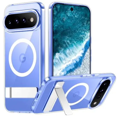Temdan Designed for 11 Pro XL Case 2026, [Built-in Invisible Kickstand][Compatible with MagSafe][Military Grade Shockproof] Slim Translucent Matte Phone Case-Clear - 1