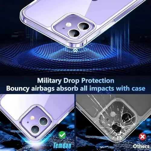 Temdan Case Designed for iPhone 12 Case/Designed for iPhone 12 Pro Case -Clear - 5