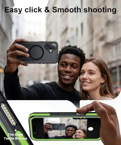 Temdan Designed for iPhone 16 Case Waterproof, Green | Built-in Screen & Camera Protector, Compatible with MagSafe, IP68 Waterproof, Shockproof, Dustproof, Full Body Protective - 6